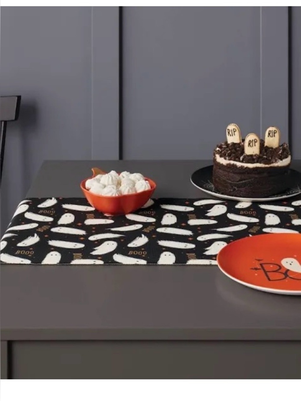 New Halloween table runner with ghosts, 100% cotton - Picture 2 of 9